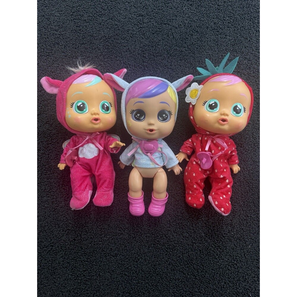 Lot of 3 Cry Babies Fantasy Hannah, Tutti Frutti Ella, Day Care Jenna